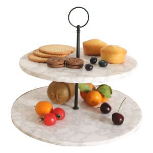 Marmor Etagere 2-stufig