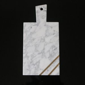 Weiße Marmor Servierplatte 15x30 cm
