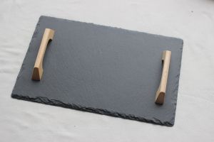 Schiefer Tablett mit Griff