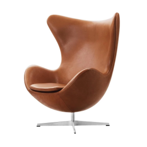 Ledersessel Egg Chair-braun