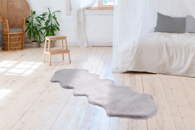 Rabbit Double Sheepskin 300 Grau / Blau 