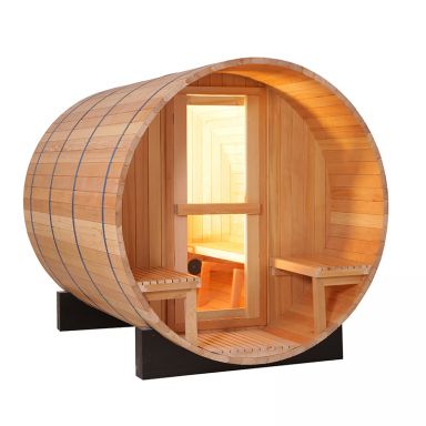 Fass-Sauna 1,8 m x ab 1,2 m mit Veranda
