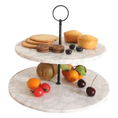 Marmor Etagere 2-stufig