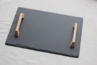 Schiefer Tablett mit Griff
