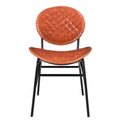 Designerstuhl Kolkata aus Echtleder