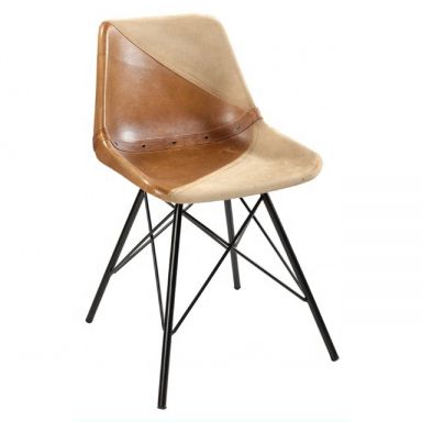 Designerstuhl Kanpur Echtleder